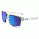 Oakley Silver Sunglasses Polished Clear Frame, Sapphire Iridium Lens-OO9262-06