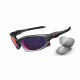 Oakley Split Jacket Sunglasses, Dark Grey Frame, Positive Red Irid Lens OO9099-06