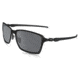 Oakley Tincan Carbon Sunglasses Satin Black/Steel Frame, Black Iridium Polarized Lens-OO6017-02