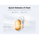 Ocoopa UT3 Liteplus Magnetic Rechargeable Hand Warmers, Black on White, UT3053-BK-WH-Plus