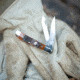 Old Timer Trapper 94OTG 2.3in Folding Knife, 1095 HC Steel Blade, Chestnut Bone Handle, 1137134