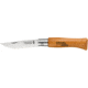 Opinel Carbon Steel Folding Knife No.4, 2in, Beechwood Handle, Wood, 111040