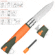 Opinel Explore Folding Knive Num.12, 3.98in, w/ Virobloc, 12C27 Sandvik SS, Orange, 001974