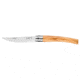 Opinel No.10 Effile Folding Knife, 4in, Stainless Steel/Sandvik 12C27, Plain, Wood, Olive Wood, 2562