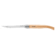 Opinel No.15 Effile Folding Knife, 5.9in, Stainless Steel/Sandvik 12C27, Plain, Wood, Beech Wood, 2561