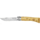 Opinel No 7 Stars Folding Knife,3in,12C27 Steel,Natural Varnished Beechwood Handle, 001549