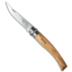 Opinel Opinel Knives No 8 Slim Stainless Steel Folding Knife Olive Wood 3.12" Satin #, Wood, Stainless Steel, adult, BHQ-27871