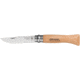 Opinel Stainless Steel Folding Knife No.6, 2.75in, w/ Virobloc, 12C27 Sandvik SS, Beechwood Handle, Wood, 123060