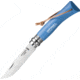 Opinel Trekking No 7 Blue Folding Knife,3in,Stainless Steel,Blue,Dyed Wood Handle OP01441
