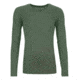 Ortovox 185 Merino Logo LS - Womens, Green Forest, Medium, 8302500003