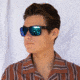 OTIS RAMBLER Sunglasses, Matte Black/Mirror Blue Polar, 58-16-129, 137-2101P