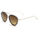 OTIS TEMPLIN Sunglasses, Black/Brushed Gold/Dark Brown Gradient, 53-18-145, 121-2001
