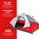 Outbound 5-Person 3-Season Instant Pop-Up Dome Tent w/ Carry Bag and Rainfly, CTI0763238