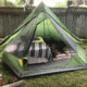 Outbound 6-Person 2-Season Backyard Festival Tent w/ Carry Bag and Rainfly, Green, CTI3996508