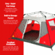 Outbound 6-Person 3-Season Instant Pop-Up Dome Tent w/ Carry Bag and Rainfly, CTI0763239