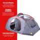 Outbound 8-Person 3-Season 2-Room Lightweight Dome Tent w/ Carry Bag and Rainfly, Red, CTI0765454