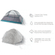 Outbound Cache 8-Person 3-Season Black-Out Dome Tent w/ Carry Bag and Rainfly, CTI0765964