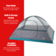 Outbound Cache 8-Person 3-Season Black-Out Dome Tent w/ Carry Bag and Rainfly, CTI0765964