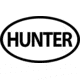Outdoor Decals Hunter Oval 4''x6'' Black On White