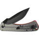 Outdoor Edge Cutlery Divide Folding Knife, 3in, Medium, Plain Edge, Black/Red, Blister, DV-30C