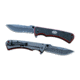 Outdoor Edge Cutlery Divide Survival Knife (50% Serrated), Black/ Red DV-10S