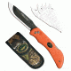 Outdoor Edge Razor-Lite Knife 3.5in 420J Steel W/Sheath Rubberized Orange, RB20C