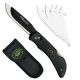 Outdoor Edge Razor-Lite Folding Knife w/ Sheath, 3.5 in, Japanese 420J Steel, Drop Point Blade, Rubberized, Black Handle, RL-10C