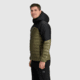 Outdoor Research Helium Down Hoodie Jacket - Mens, Ranger Green/Black, M, 2775722779007