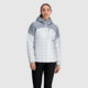Outdoor Research Helium Down Hoodie - Womens, Titanium/Slate, Medium, 2775912383007