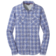 Outdoor Research Passage Long Sleeve Shirt - Womens, Hydrangea Plaid, Medium, 2692631509007