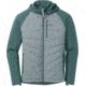 Outdoor Research Refuge Hybrid Hooded Jacket - Mens, Lead/Mediterranean, Large, 2691801796008