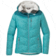 Outdoor Research Transcendent Down Hoody - Womens, Seaglass/Washed Peacock, XL, 2681051384009