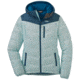 Outdoor Research Transcendent Down Hoody - Womens, Waterfall/Prussian Blue, Large, 2681051628008
