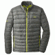 Outdoor Research Transcendent Down Sweater, Pewter/Lemongrass, XXL, 243069-pl-XXL
