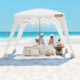 Outdoormaster Beach Cabana with Fringe, Stripes, 804978