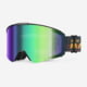 Outdoormaster FALCON Custom Ski Goggles ZEISS Lens + Frame &amp; Strap, Black Frame with Rose Pink Strap, VLT 27% Zeiss Uniform ML Blue, 807135+807127