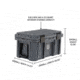 Overland Vehicle Systems D.B.S. Dry Box w/ Wheels, Drain and Bottle Opener, Dark Grey, 53 QT, 40100001