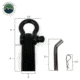 Overland Vehicle Systems Receiver Mount Recovery Shackle, 3/4in, 4.75 Ton, Black, 19109901