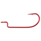 Owner Hooks Worm Hook with Cutting Point, Wide Gap 3X Strong, Offset, Red, Size 1/0, 6 Per Pack, 5102-113