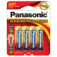 Panasonic Alkaline Size AA Plus Power Batteries - Pack of 8 AM3PA8B