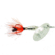 Panther Martin Deluxe Fly In-Line Spinner, #4, 1/8oz, Silver &amp; Orange, 4PMF-SO