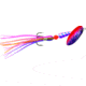 Panther Martin Hammered UV Hoochie Skirt In-Line Spinner, #12, 7/16 oz, Purple &amp; Fluorescent Red, 12PMSSTUVHHSHMPFRT