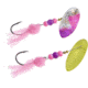 Panther Martin Holy Roe Holographic Hammered In-Line Spinner, #12L, 3/10oz, Purple &amp; Pink, 12LPMSSHR-HPPK