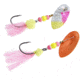 Panther Martin Holy Roe Holographic Hammered In-Line Spinner, #18L, 1/2 oz, Chartreuse &amp; Pink, 18LPMSSHR-HCP