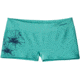 Active Mesh Boy Shorts - Womens-Waterflower Graphic/Howling Turquoise-Large