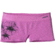 Active Mesh Boy Shorts - Womens-Waterflower Graphic/Mock Purple-Small