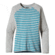 Patagonia Capilene 3 Midweight Crew Long Sleeve - Women's-Sandstone Stripe/Curacao-Large