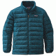 Patagonia Down Sweater Jacket - Boy's-X-Small-Deep Sea Blue