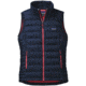 Down Sweater Vest - Womens-Large-Navy Blue/Shock Pink