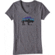 Patagonia Fitz Roy Bison Cotton/Poly V-Neck T-Shirt - Women's-Narwhal Grey-X-Small